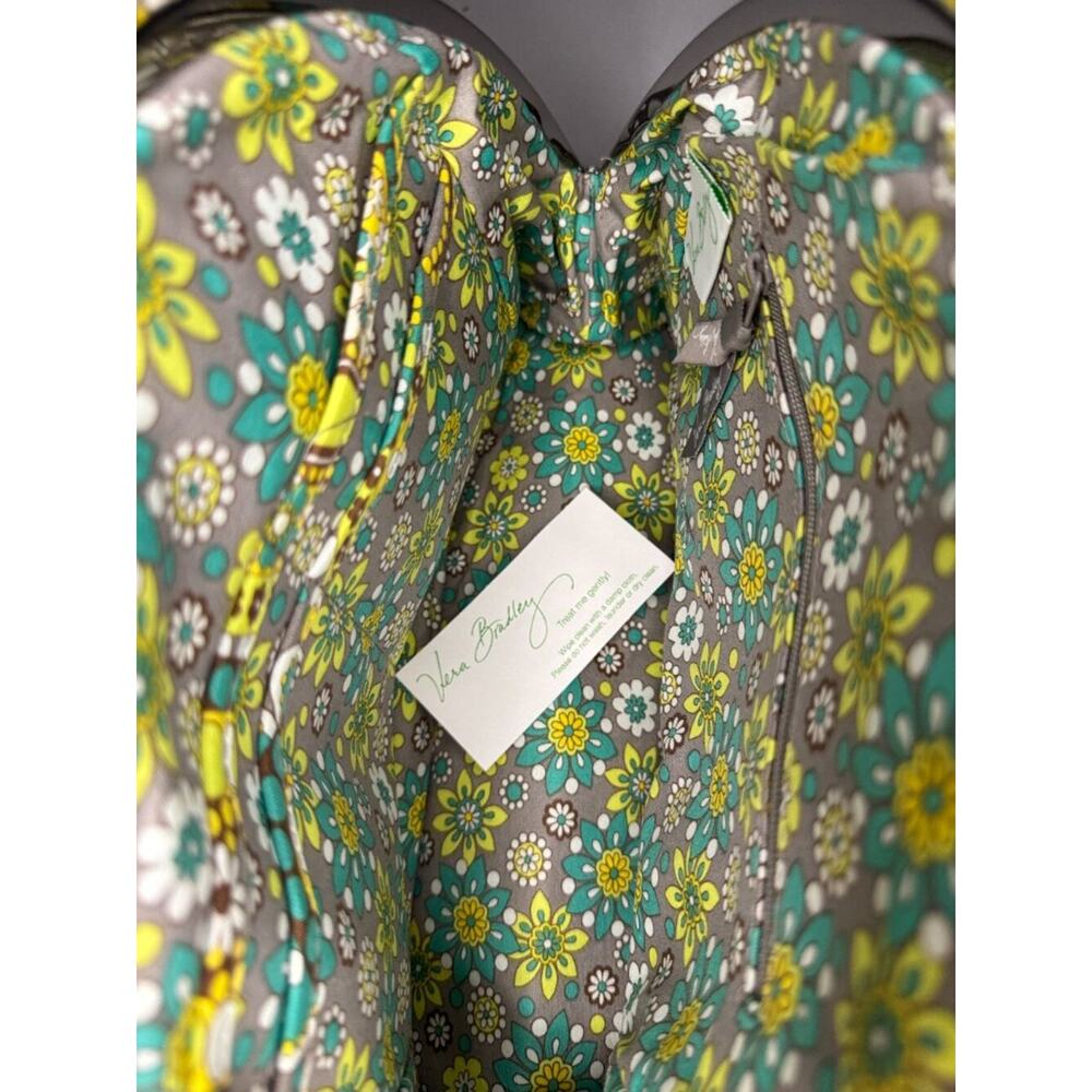 Vera Bradley Eloise Framed Handbag Retired Lemon Parfait NWT Yellow Teal Paisley - Picture 3 of 7